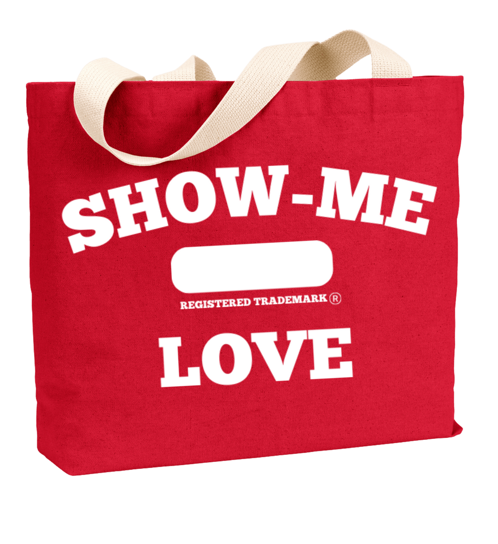 Canvas Tote reusable shopping bag, carry-on bag Show Me Love - SHOW ME LOVE
